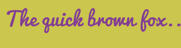 Image with Font Color 833E94 and Background Color CBC64D